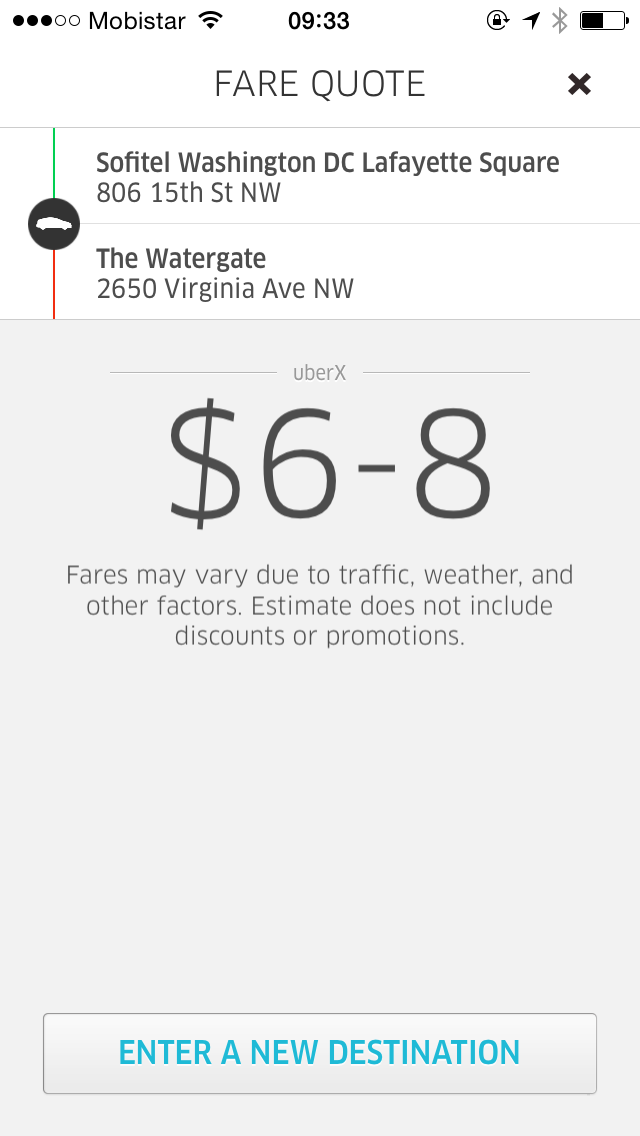 Uber App - Screenshot Quote